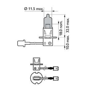 White vision ultra blister philips 12336WVUB1 lampadina, faro di profondità H3 12V 55WAlogeno