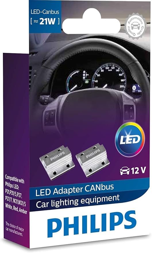 Philips automotive lighting Adattatore Canbus Led, 21 W, 3 x 3 x 1 cm