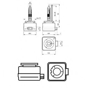PHILIPS Xenon Vision 42306VIC1 Lampadina, faro di profondità D3R 42V 35WXeno
