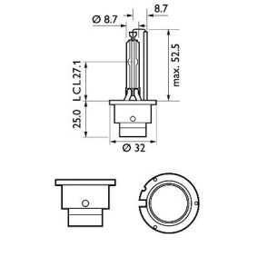 PHILIPS Xenon X-tremeVision gen2 42402XV2C1 Lampadina, faro di profondità D4S 42V 35W4800K Xeno