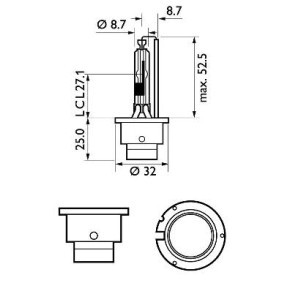 PHILIPS Xenon X-tremeVision gen2 85126XV2C1 Lampadina, faro di profondità D2R 85V 35W4800K Xeno
