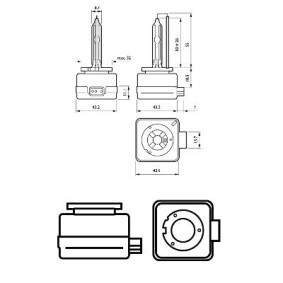 PHILIPS Xenon Vision 85415VIC1 Lampadina, faro di profondità D1S 85V 35W4300K Xeno