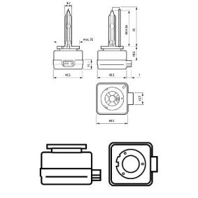 PHILIPS Xenon WhiteVision gen2 85415WHV2C1 Lampadina, faro di profondità D1S 85V 35W5000K Xeno