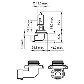 PHILIPS Vision 9005PRC1 Lampadina, faro di profondità HB3 12V 60WAlogeno
