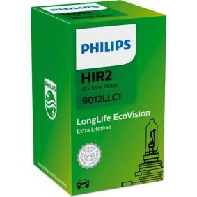 PHILIPS LongLife 9012LLC1 Lampadina, faro di profondità HIR2 12V 55W3700K Alogeno