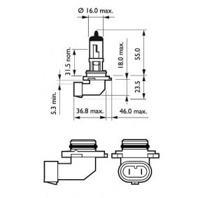 PHILIPS 9145C1 Lampadina fendinebbia 12V, 42W