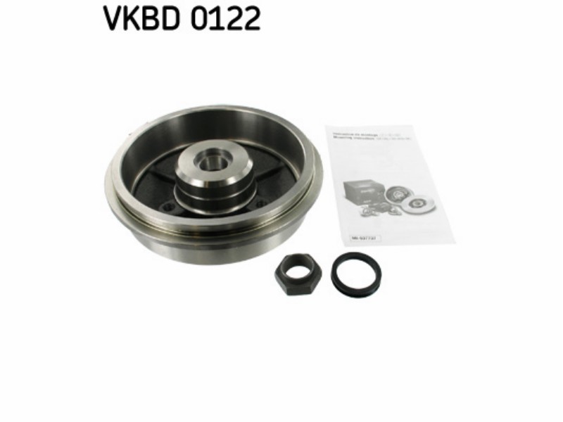 Wheel kit with integrated brake drum/disc