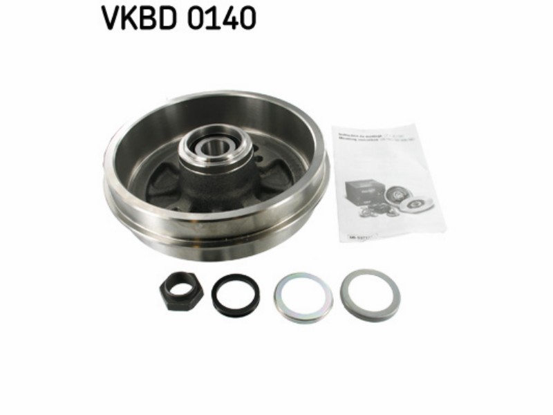 Kit ruote con tamburo/disco freno integrato