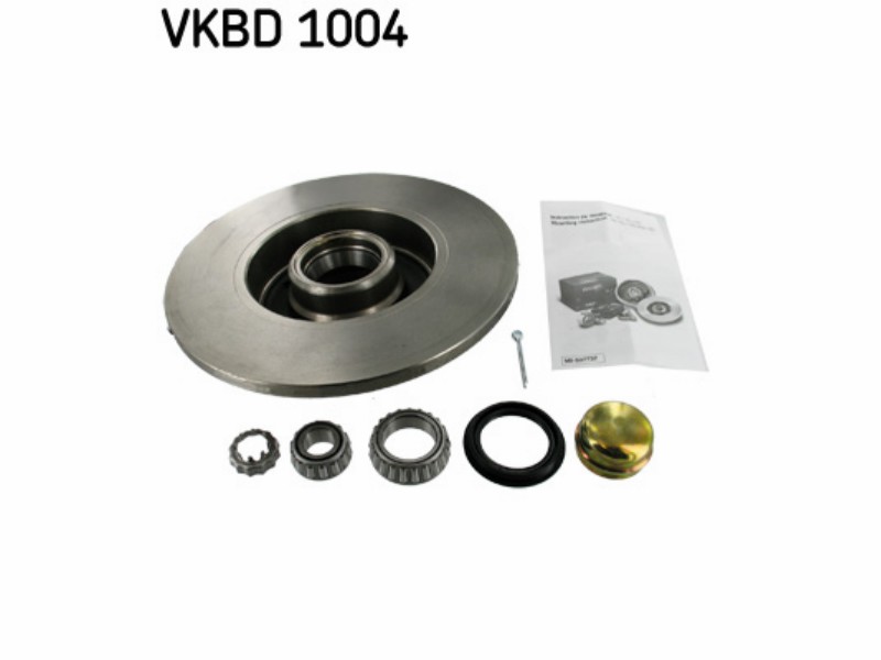 Wheel kit with integrated brake drum/disc
