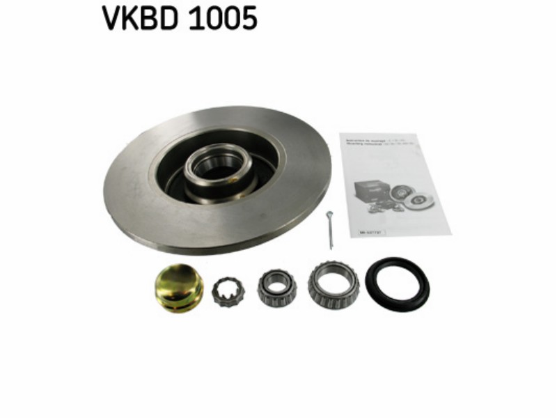 Wheel kit with integrated brake drum/disc