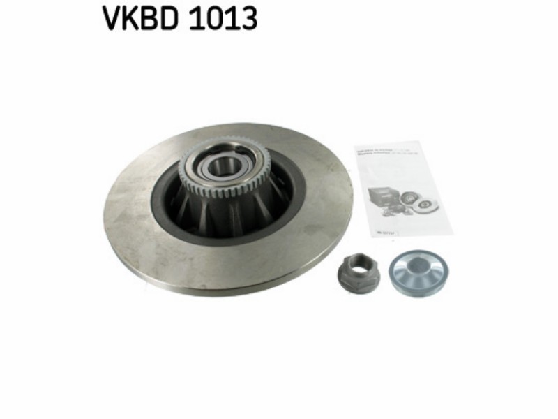 Wheel kit with integrated brake drum/disc