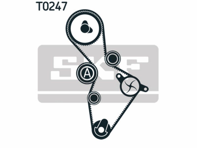 Belt tensioner kit with water pump