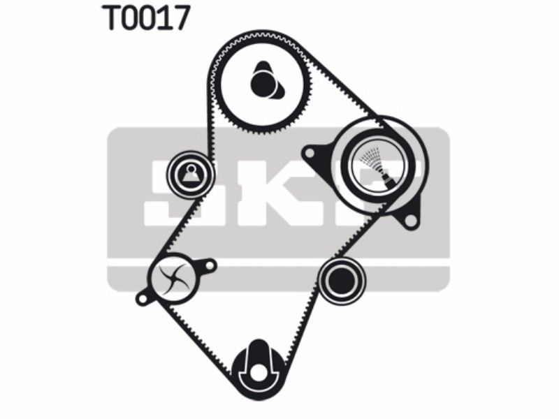Belt tensioner kit with water pump