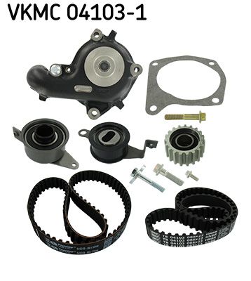 Belt tensioner kit with water pump