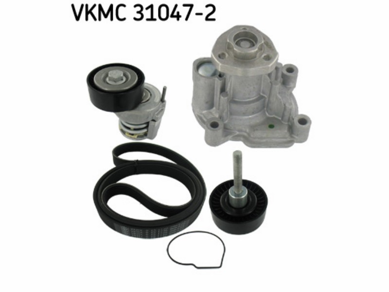 Belt tensioner kit with water pump