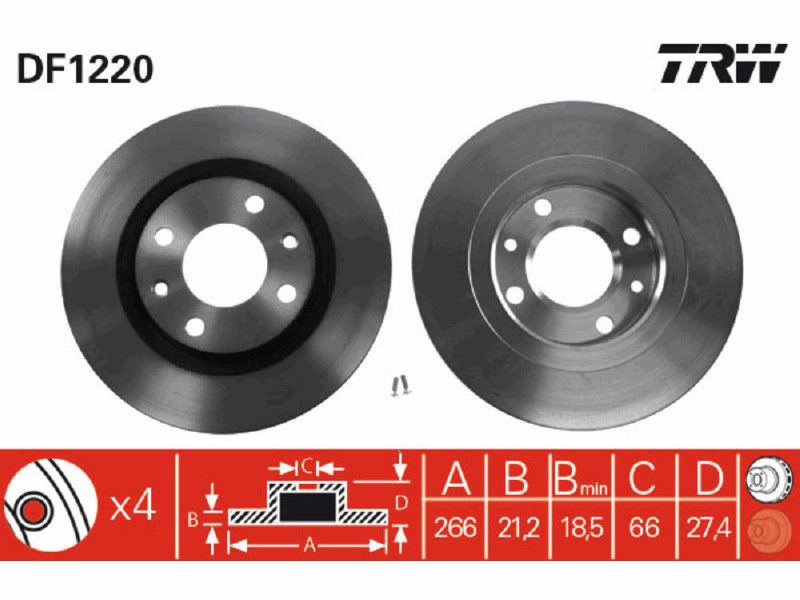 Dischi freno anteriore Citroën berlingo/xantia/xsara 1995 1998