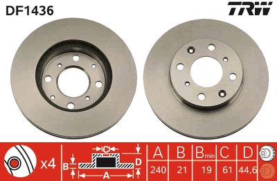 Dischi freno anteriore Honda civic IV hatchback 1995 1997