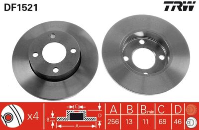 Dischi freno anteriore Audi 80 1986 1988