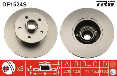 Dischi freno vcl anteriore Volkswagen Transporter T3 flatbed / 1984 1985