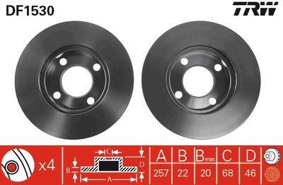 Dischi freno anteriore Audi 100 1989 1990