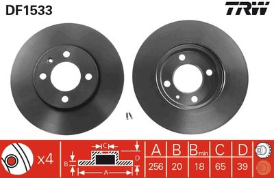 Dischi freno anteriore Volkswagen Golf III/-Seat cordoba t. 1995 2001