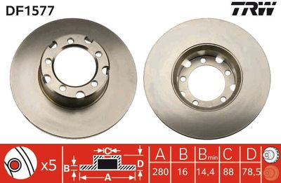 Dischi freno vcl anteriore Mercedes T1 flatbed / chassis 1989 1996