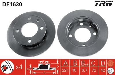 Dischi freno anteriore Ford Fiesta II 1983 1989