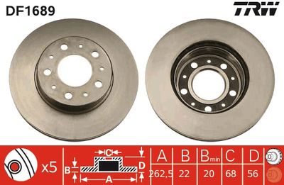 Dischi freno anteriore Volvo 760 1987 1990