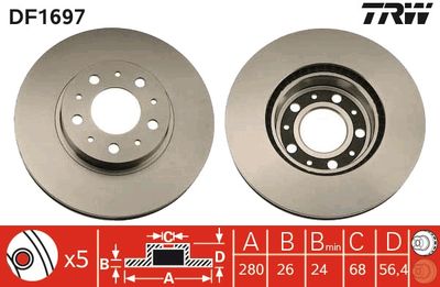 Dischi freno anteriore Volvo 960 estate 1990 1993