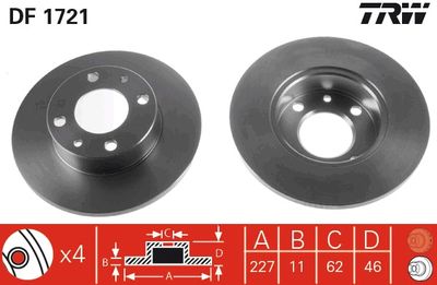 Dischi freno anteriore posteriore Fiat Panda/uno/regata/Y10 1982 2004