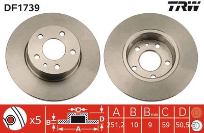 Dischi freno posteriore Alfa Romeo 147/156/164 t.t 1987 ->