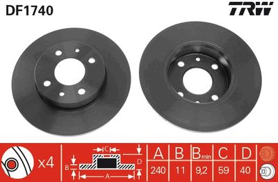 Dischi freno posteriore Alfa Romeo 146 1995 1996