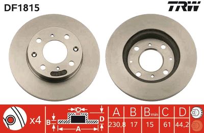 Dischi freno anteriore Honda crx II 1990 1991