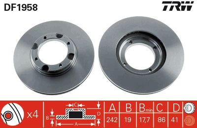 Dischi freno anteriore Hyundai pony 1989 1995
