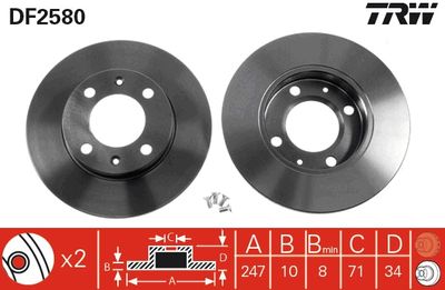 Dischi freno posteriore Peugeot 405 I estate 1988 1992
