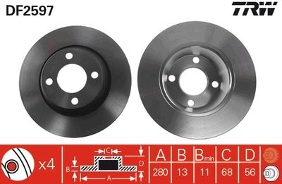 Dischi freno anteriore Audi 80 1991 1994