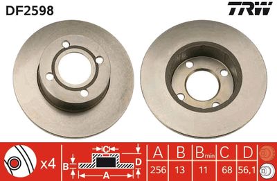 Dischi freno anteriore Audi 80 1991 1994