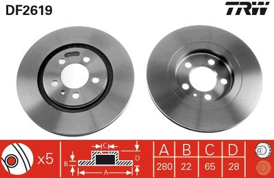 Dischi freno anteriore Volkswagen Golf III 1995 1997