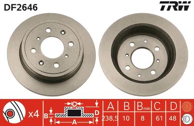 Dischi freno posteriore Rover 400 1995 2000