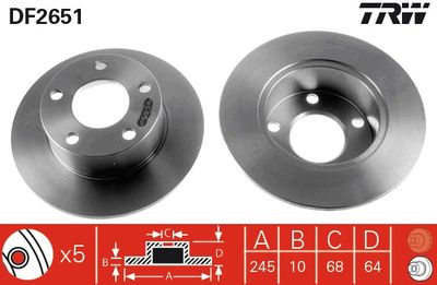 Dischi freno posteriore Audi A6/Passat 2000 2005