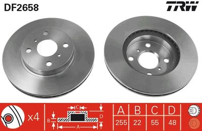 Dischi freno anteriore Toyota corolla 1992 1995