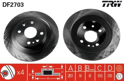Dischi freno posteriore Mazda 323 s IV 1989 1991