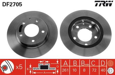 Dischi freno posteriore Mazda 626 IV 1994 1997