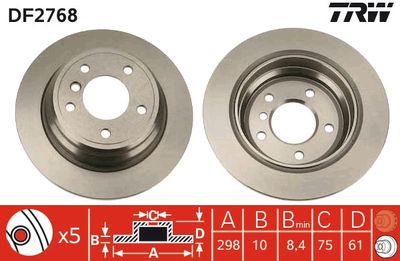 Dischi freno posteriore BMW 5 2000 2003
