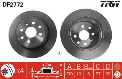 Dischi freno posteriore Opel vectra b hatchback 1995 2003