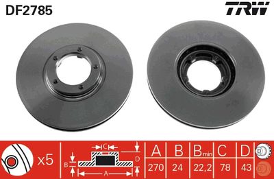 Dischi freno vcl anteriore Ford Transit bus 1995 2000