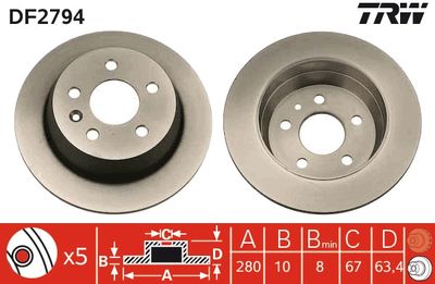 Dischi freno vcl posteriore Mercedes vito bus 1996 2003