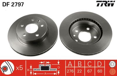 Dischi freno vcl anteriore Mercedes vito box 1997 2003