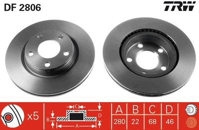 Dischi freno anteriore Audi A4 2004 2006