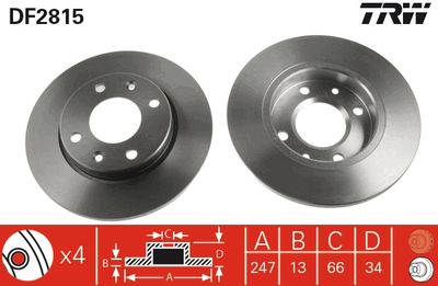 Dischi freno anteriore Peugeot 206 t.t no ABS 2002 2007
